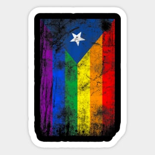 Puerto Rico Gay Flag Rainbow Lgbt Pride Sticker